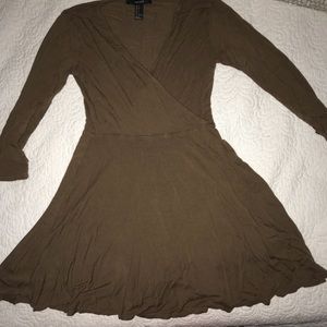 Brown midi dress